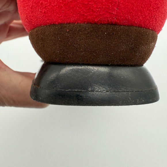 Vintage Franco Fieramosca Red Suede Square Toe Slip-On Flats 10B Made in Italy - Picture 3 of 12